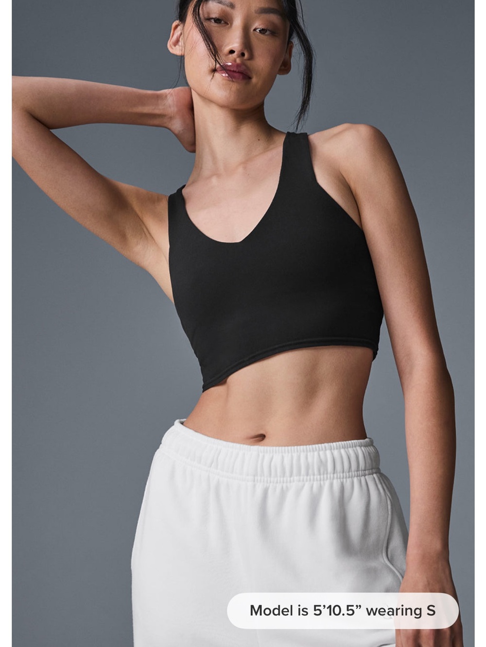 Alo Airbrush Real Bra Tank-Size Small-Black